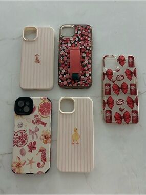Assorted Pink Floral & Novelty iPhone 14 Plus Cases - Multiple Designs